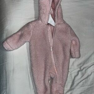 Old Navy Pink Sherpa Baby Footie